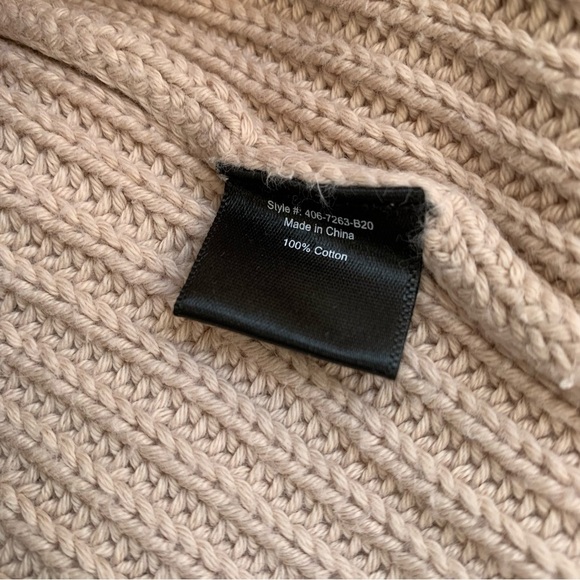 Jenni Kayne Cotton Fisherman Crewneck Knit Sweater Oatmeal - Picture 6 of 10